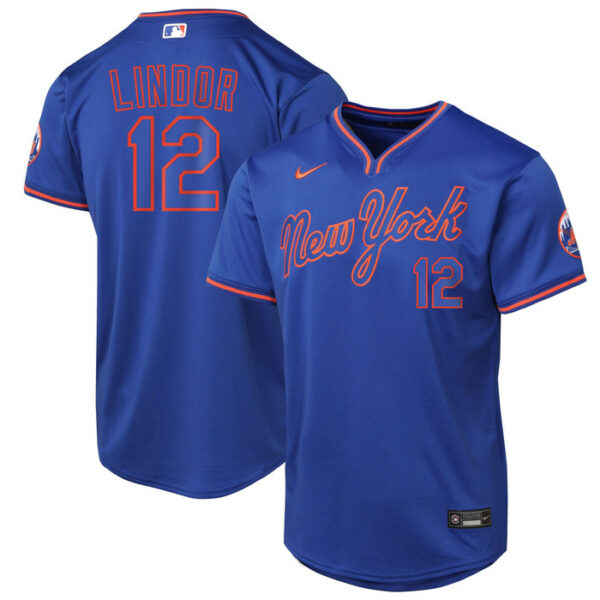 Youth New York Mets Francisco Lindor Nike Royal Alternate Limited Player Jersey