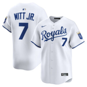 Men's Kansas City Royals Bobby Witt Jr. Nike White Home Limited Player Jersey
