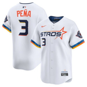 Men's Houston Astros Jeremy Pena Nike White 2025 City Connect Limited Player Jersey
