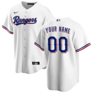 Men's Texas Rangers Nike White Home Replica Custom Jersey