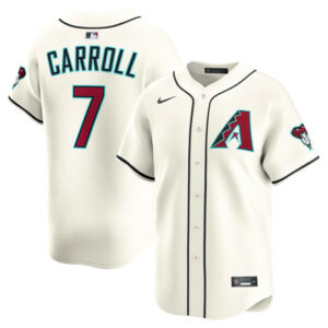 Men's Arizona Diamondbacks Corbin Carroll Nike Cream Home Limited Player Jersey