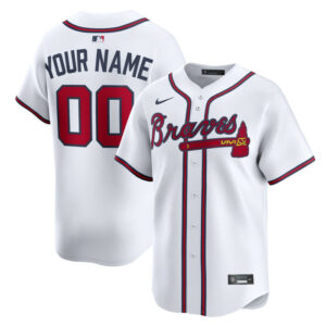 Men's Atlanta Braves Nike White Home Limited Custom Jersey