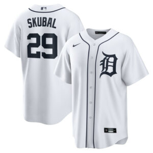 Men's Detroit Tigers Tarik Skubal Nike White Home Replica Jersey