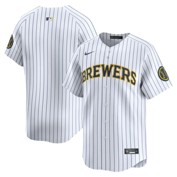 Men's Milwaukee Brewers Nike White Alternate Limited Jersey
