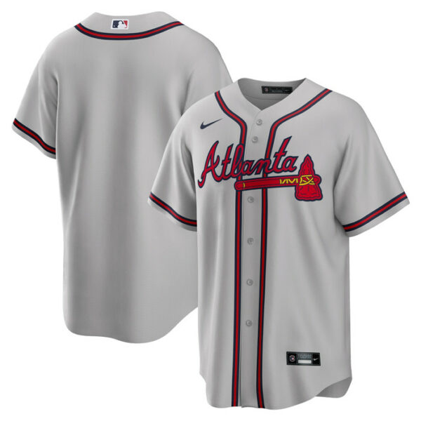 Men's Atlanta Braves Nike Gray Road Replica Team Jersey
