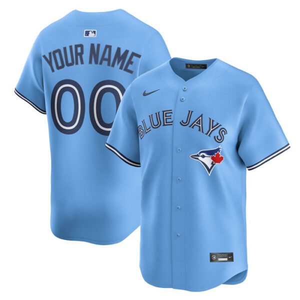 Men's Toronto Blue Jays Nike Light Blue Alternate Limited Custom Jersey
