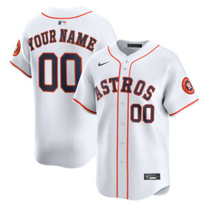 Men's Houston Astros Nike White Home Limited Custom Jersey