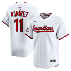 Men's Cleveland Guardians Jose Ramirez Nike White Home Limited Player Jersey