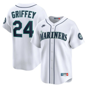 Men's Seattle Mariners Ken Griffey Jr. Nike White Throwback Cooperstown Collection Limited Jersey