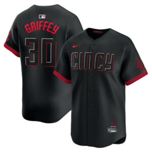 Men's Cincinnati Reds Ken Griffey Jr. Nike Black City Connect Retired Limited Player Jersey