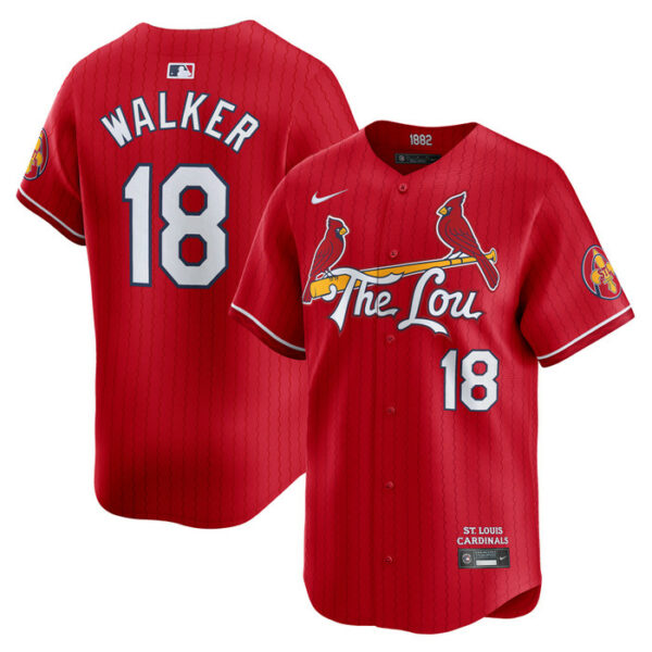 Men's St. Louis Cardinals Jordan Walker Nike Red City Connect Limited Player Jersey