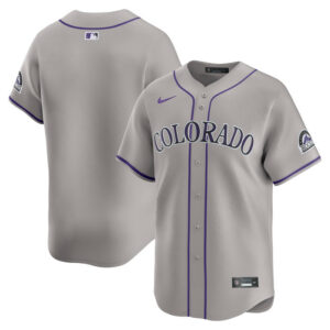 Men's Colorado Rockies Nike Gray Road Limited Jersey