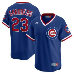 Men's Chicago Cubs Ryne Sandberg Nike Royal Throwback Cooperstown Collection Limited Jersey
