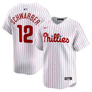 Men's Philadelphia Phillies Kyle Schwarber Nike White Home Limited Player Jersey