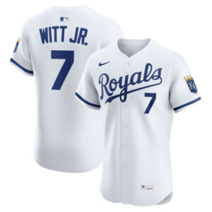 Men's Kansas City Royals Bobby Witt Jr. Nike White Home Elite Player Jersey