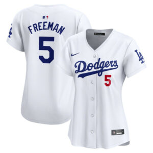 Women's Los Angeles Dodgers Freddie Freeman Nike White Home Limited Player Jersey