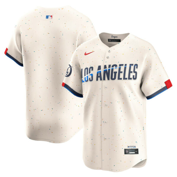 Men's Los Angeles Dodgers Nike Cream City Connect Limited Jersey