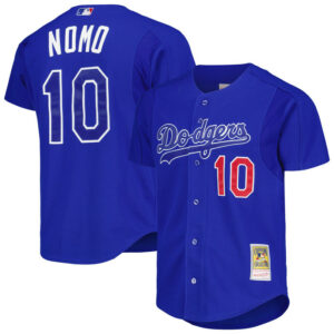 Men's Los Angeles Dodgers Hideo Nomo Mitchell & Ness Royal Cooperstown Collection 2004 Batting Practice Jersey