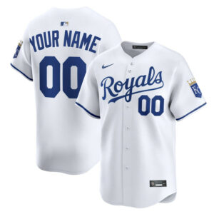 Men's Kansas City Royals Nike White Home Limited Custom Jersey