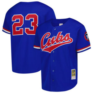 Mitchell & Ness Ryne Sandberg Chicago Cubs Cooperstown Collection Throwback Replica Jersey - Royal Blue