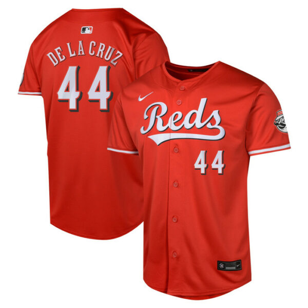 Youth Cincinnati Reds Elly De La Cruz Nike Red Alternate Limited Player Jersey