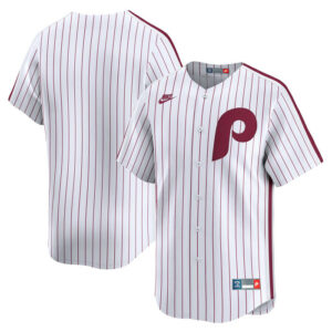 Men's Philadelphia Phillies Nike White Throwback Cooperstown Collection Limited Jersey