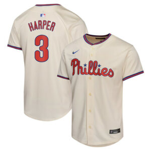 Youth Philadelphia Phillies Bryce Harper Nike Cream Alternate Limited Player Jersey