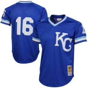 Men's Kansas City Royals Bo Jackson Mitchell & Ness Royal 1989 Cooperstown Collection Batting Mesh Practice Jersey