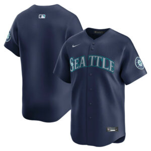 Men's Seattle Mariners Nike Navy Road Limited Jersey