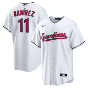 Men's Cleveland Guardians Jose Ramirez Nike White Replica Player Jersey