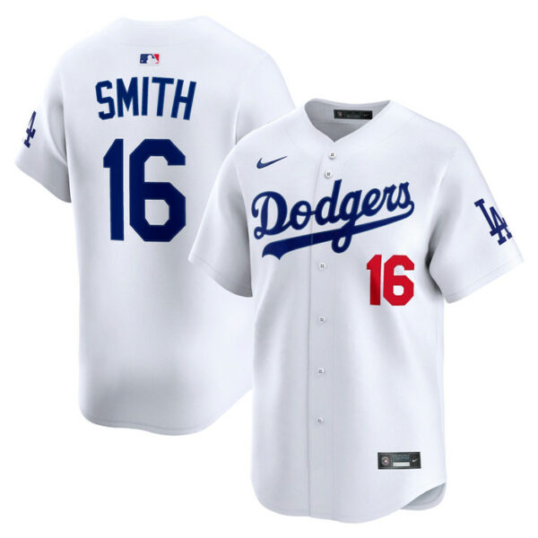 Men's Los Angeles Dodgers Will Smith Nike White Home Limited Player Jersey