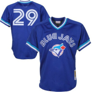 Men's Toronto Blue Jays Joe Carter Mitchell & Ness Royal 1993 Cooperstown Collection Mesh Batting Practice Jersey