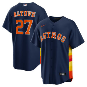 Men's Houston Astros Jose Altuve Nike Navy Alternate Replica Player Name Jersey