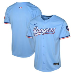 Youth Texas Rangers NikeLight Blue Alternate Limited Jersey