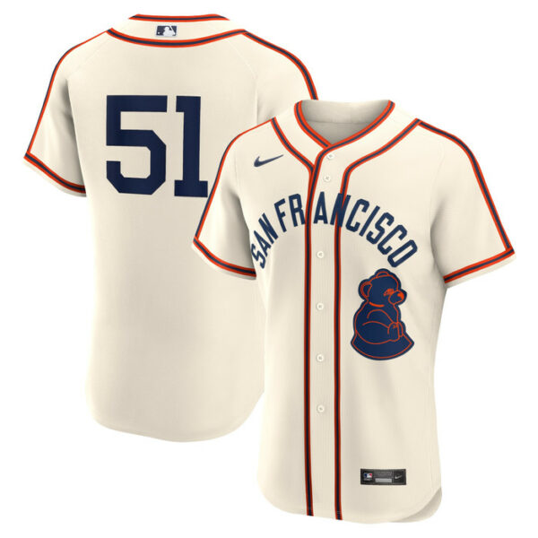 Men's San Francisco Giants Jung Hoo Lee Nike Cream 2024 Rickwood Classic Player Jersey