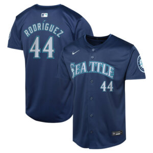Youth Seattle Mariners Julio Rodriguez Nike Navy Road Limited Player Jersey