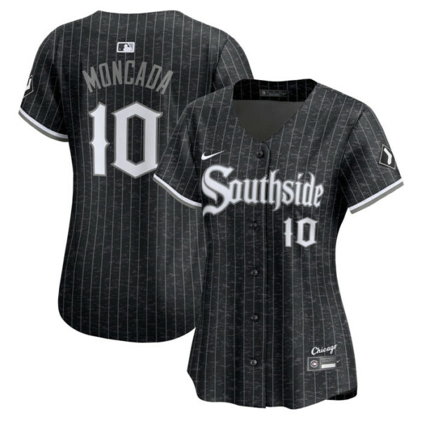Women's Chicago White Sox Yoan Moncada Nike Black City Connect Limited Player Jersey