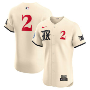 Men's Texas Rangers Marcus Semien Nike Cream City Connect Elite Jersey