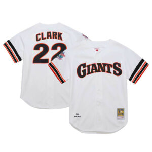 Men's San Francisco Giants Will Clark Mitchell & Ness White Cooperstown Collection 1989 Jersey