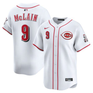 Men's Cincinnati Reds Matt McLain Nike White Home Limited Player Jersey