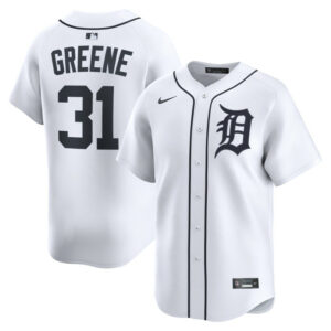 Men's Detroit Tigers Riley Greene Nike White Home Limited Player Jersey