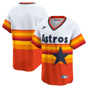 Men's Houston Astros Nike White Throwback Cooperstown Collection Limited Jersey