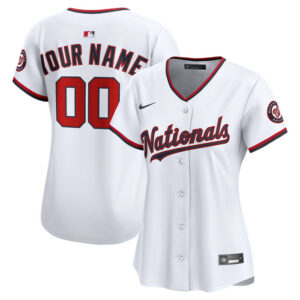 Women's Washington Nationals Nike White Home Limited Custom Jersey