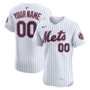 Men's New York Mets Nike White Home Elite Custom Jersey