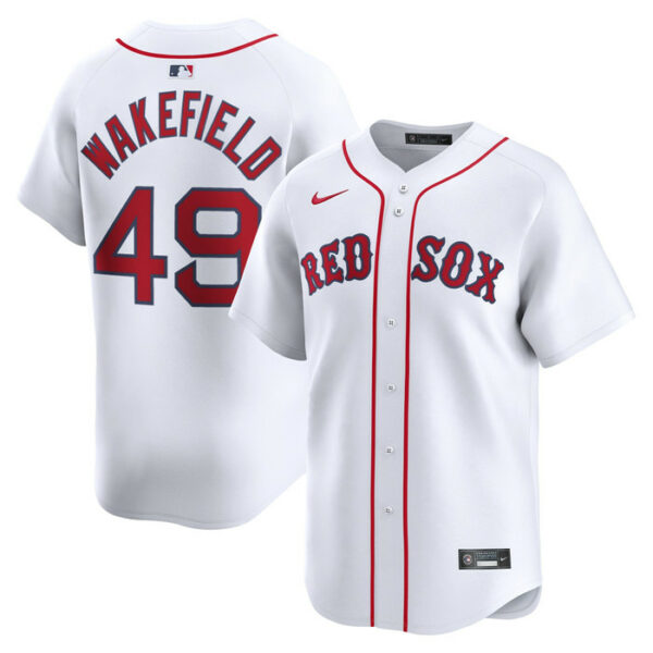 Men's Boston Red Sox Tim Wakefield Nike White Home Limited Player Jersey