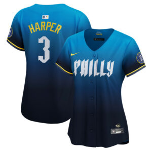 Women's Philadelphia Phillies Bryce Harper Nike Blue City Connect Limited Player Jersey