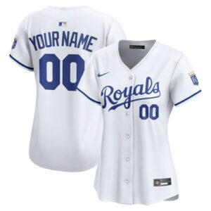 Women's Kansas City Royals Nike White Home Limited Custom Jersey