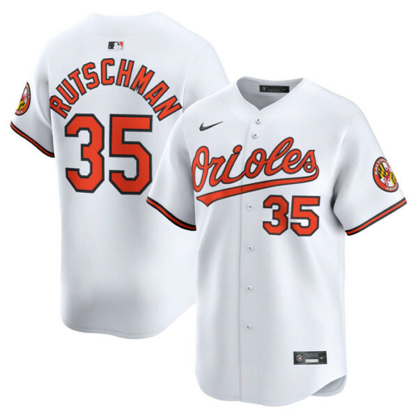 Men's Baltimore Orioles Adley Rutschman Nike White Home Limited Player Jersey