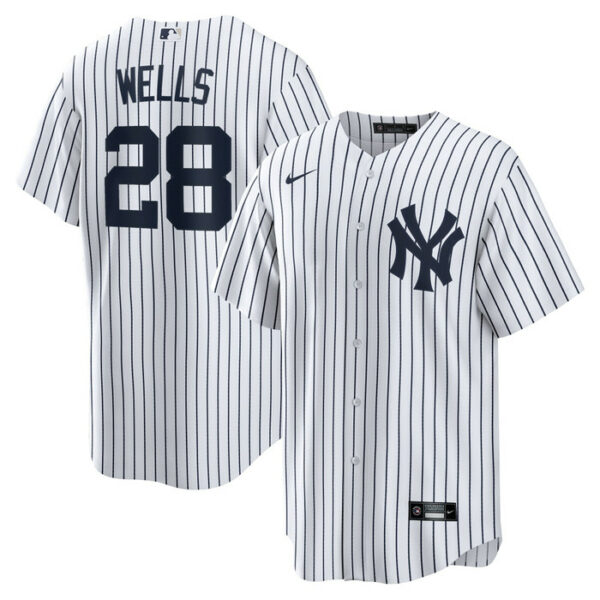 Men's New York Yankees Austin Wells Nike White Home Replica Jersey