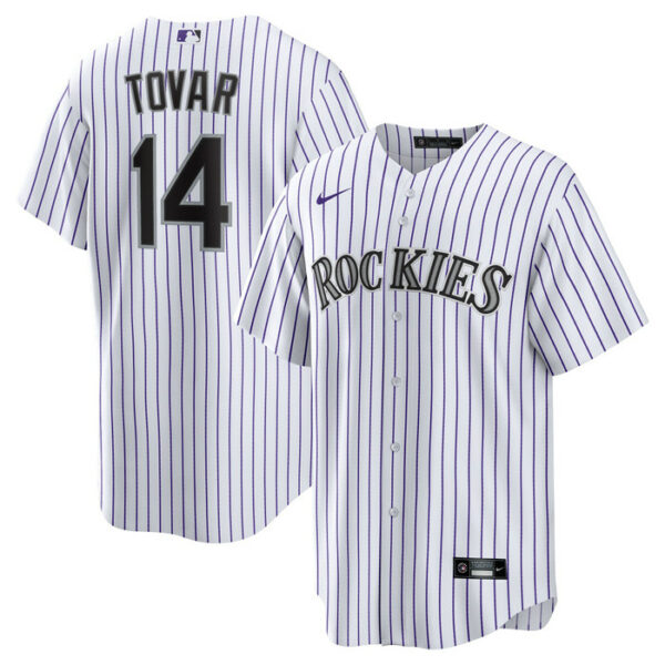 Men's Colorado Rockies Ezequiel Tovar Nike White Home Replica Jersey
